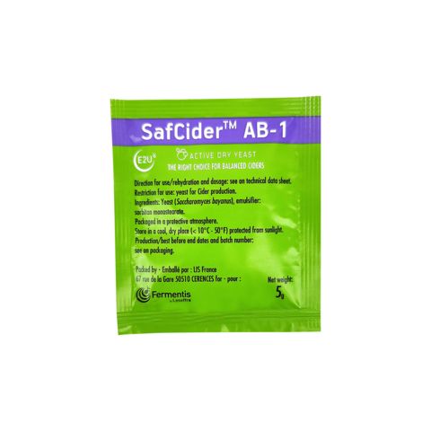 1. Дрожжи для сидра Safcider AB-1 (Fermentis ), 5 г